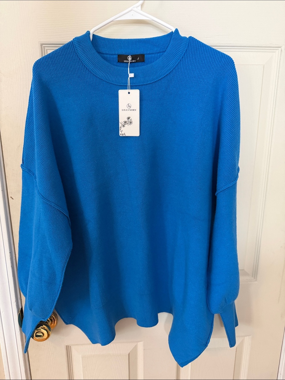 Lilla P Vibrant Blue Crewneck Sweater